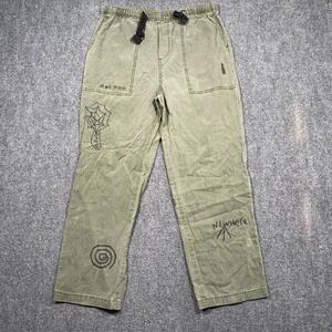 MSFT Mad Minds Goods Olive Ripstop Graphic Belted Pants Size M